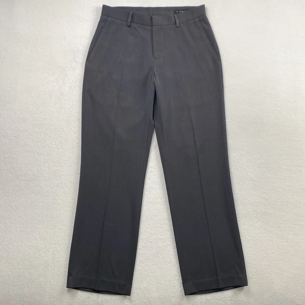 JF J. Ferrar Flat Front Classic Fit Dress Pant/Trouser (30x30, Gray)